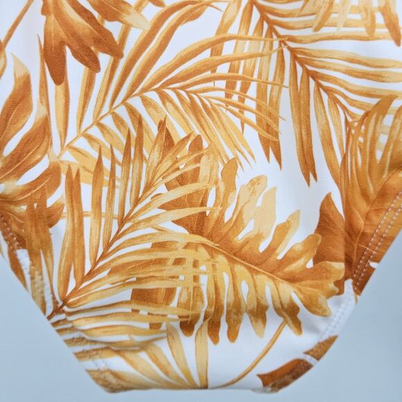 Janie and Jack Yellow One Piece Swimsuit Tropical Palm Bathing Suit | Girl's 6 - Picture 9 of 16